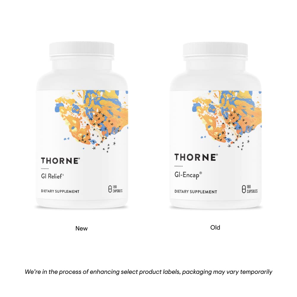 Thorne GI Relief - Digestion Supplement Supports Gut Health & Bloating Relief - Made with Marshmallow Root Extract & Digestive Enzymes - 180 Capsules - 90 Servings ThorneBuy Supplements Australia
