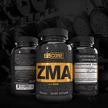 5% Nutrition Core ZMA (with Boron) | Promotes Recovery by Restoring Levels of Zinc, Magnesium & Vitamin B-6 (90 Capsules) 5% NutritionBuy Supplements Australia