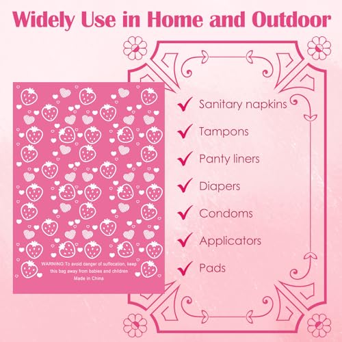 150Pcs Sanitary Napkin Disposal Bags, Luxiv Pink Disposable Sanitary Bag Personal Care Disposal Bags LuxivBuy Supplements Australia