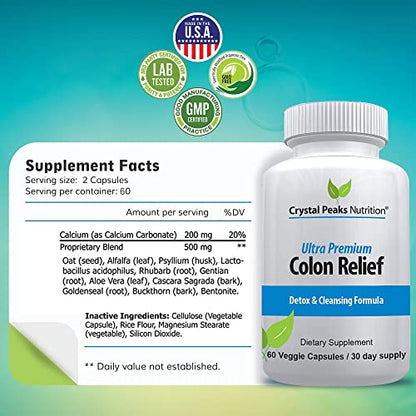 CRYSTAL PEAKS NUTRITION Natural Colon Cleanser Capsules for Constipation Relief CRYSTAL PEAKS NUTRITIONBuy Supplements Australia