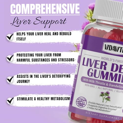 VIDAVITE Sugar-Free Liver Cleanse Detox & Repair Gummies — 1500mg Silymarin Milk VIDAVITEBuy Supplements Australia