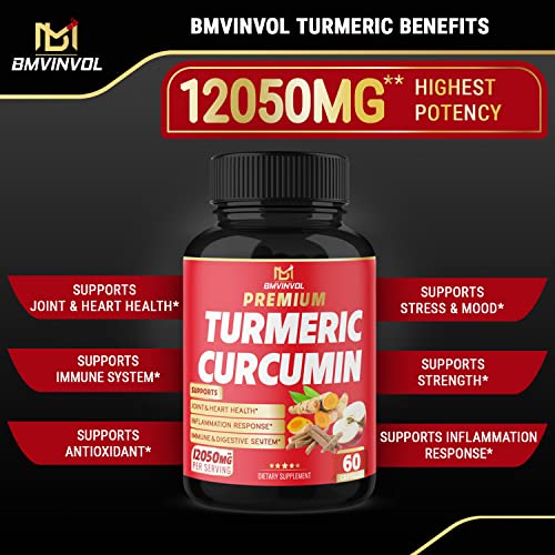 (2 Packs) Premium Turmeric Curcumin Supplement 12050mg with Ginger, Apple Cider Vinegar BMVINVOLBuy Supplements Australia