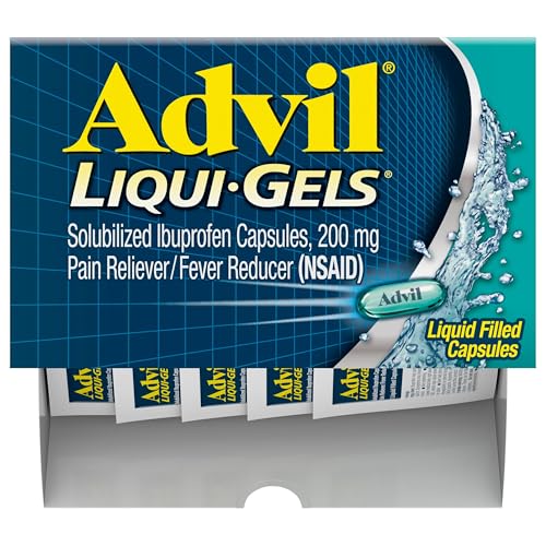 Advil Liqui-Gels Pain Reliever and Fever Reducer, Pain Medicine for Adults with Ibuprofen 200mg for Headache, Backache, Menstrual Pain and Joint Pain Relief - 50x2 Liquid Filled Capsules AdvilBuy Supplements Australia