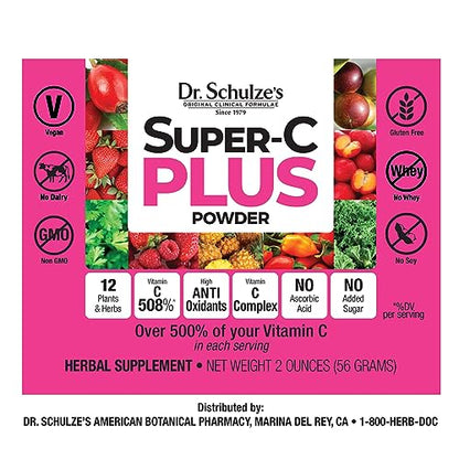 Dr. Schulze's | Super-C Plus Powder | Vitamin C Complex | Clinical Herbal Formula Dr. Schulze'sBuy Supplements Australia