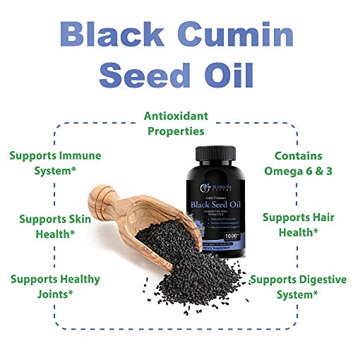 Black Seed Oil Capsules 1000mg - Premium Black Cumin Seed Oil Capsules - Black Seed Blossom NatureBuy Supplements Australia