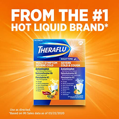 Theraflu Combo Daytime and Nighttime Severe Cold Relief Powder, Honey TherafluBuy Supplements Australia