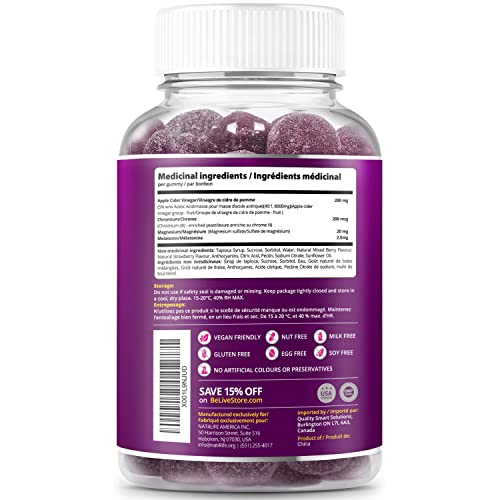 BeLive MoonBurn Nighttime Melatonin Gummies - 60 Ct | Formulated with Apple Cider BeLiveBuy Supplements Australia