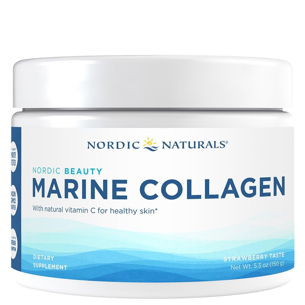 Nordic Naturals Nordic Beauty Marine Collagen Powder, Strawberry - 5.29 Ounces - Collagen Powder Supplement for Healthy Skin, Joints, and Bones, Vitamin C for Antioxidant Support - 30 Servings Nordic NaturalsBuy Supplements Australia