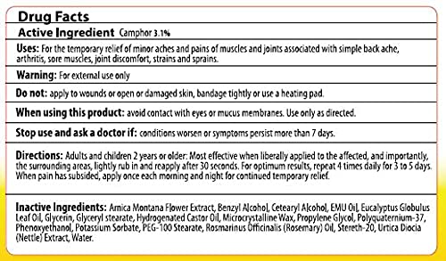 MaxRelief Arnica Montana Pain Cream - Advanced Formula for Deep Relief - Soothe Knee, Joint & Muscle Pain - Reduce Swelling, Joint Inflammation Fibromyalgia & Plantar Fasciitis Relief - Emu Oil 2oz MaxReliefBuy Supplements Australia