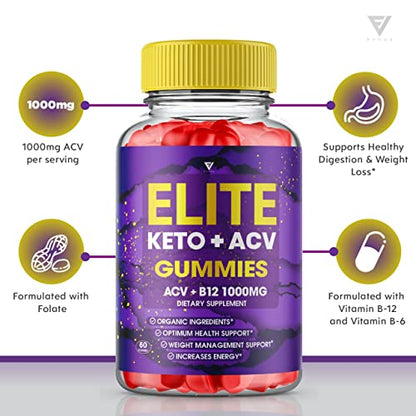 (3 Pack) Elite Keto ACV Gummies AVC, Elite Keto Plus ACV Advanced Weight Loss Gummies FyvusBuy Supplements Australia