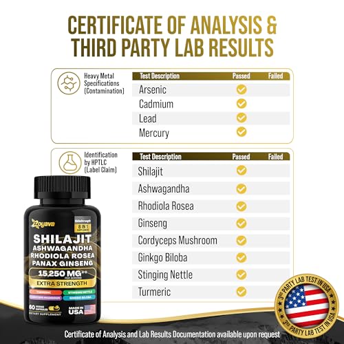 Zoyava Shilajit Pure Himalayan 9000MG,Energy Booster Ashwagandha 2000MG ZoyavaBuy Supplements Australia