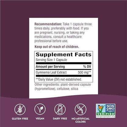 Nature's Way Gymnema Capsules, 500 mg per serving, 60 Count Nature's WayBuy Supplements Australia