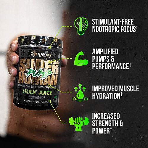 ALPHA LION Superhuman Pump Pre Workout Powder, Nootropic Caffeine & Stim Free ALPHA LIONBuy Supplements Australia