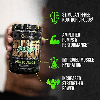 ALPHA LION Superhuman Pump Pre Workout Powder, Nootropic Caffeine & Stim Free ALPHA LIONBuy Supplements Australia
