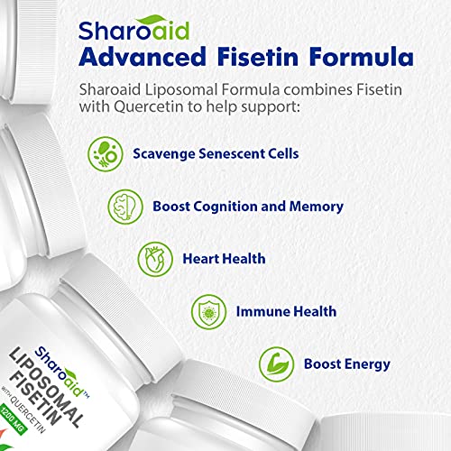 Sharoaid Liposomal Fisetin with Quercetin Supplements 1200 mg per Serving,High Absorpti SharoaidBuy Supplements Australia