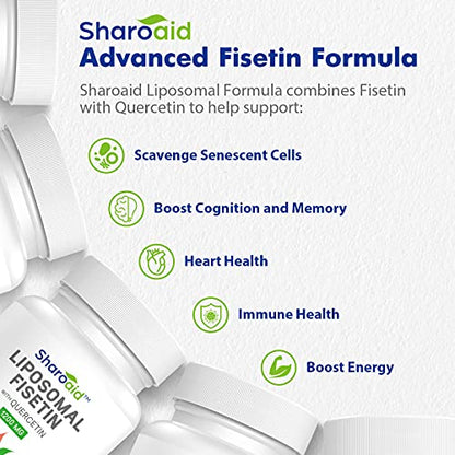 Sharoaid Liposomal Fisetin with Quercetin Supplements 1200 mg per Serving,High Absorpti SharoaidBuy Supplements Australia