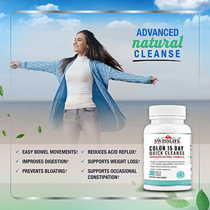 SWISSLIFE FOREVER Colon 15 Day Quick Cleanse, Advanced Gut Cleanse Detox, Improves SWISSLIFE FOREVERBuy Supplements Australia