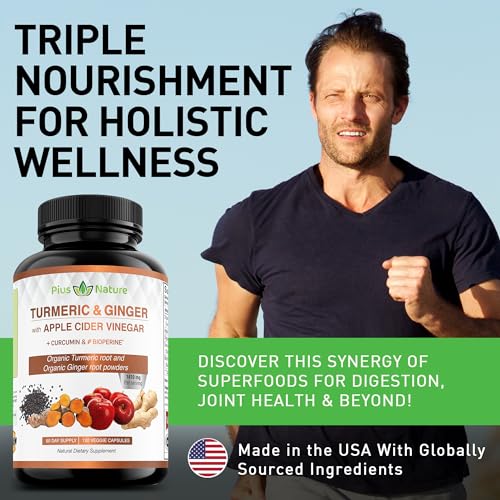 PIUS NATURE Turmeric Curcumin and Ginger with Apple Cider Vinegar, USDA Organic PIUS NATUREBuy Supplements Australia