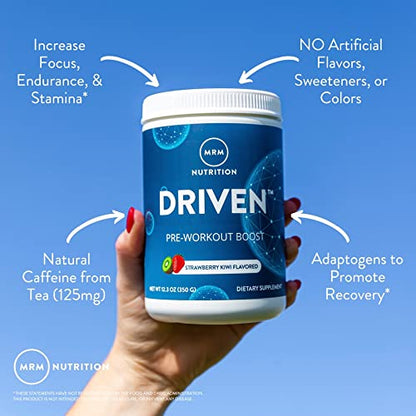MRM Nutrition Driven Pre-Workout Powder | Strawberry Kiwi Flavored | 125mg Caffeine MRMBuy Supplements Australia