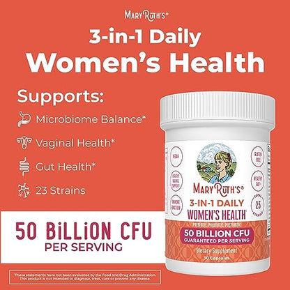 MaryRuth's 3-in-1 Daily Health Probiotics for Women | Clinically Tested | Hormone Support MaryRuth OrganicsBuy Supplements Australia