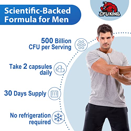 Probiotics for Men, 500 Billion CFU + 12 Strains Men's Probiotic with Turmeric Cranberry CFUKINGBuy Supplements Australia