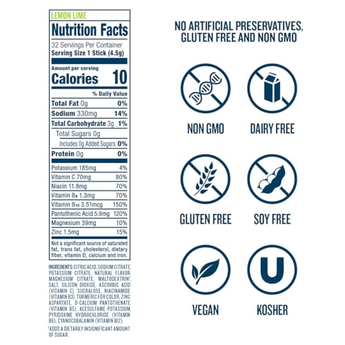 DripDrop Hydration - Zero Sugar Electrolyte Powder Packets Keto - Lemon Lime - 32 Count DripDropBuy Supplements Australia