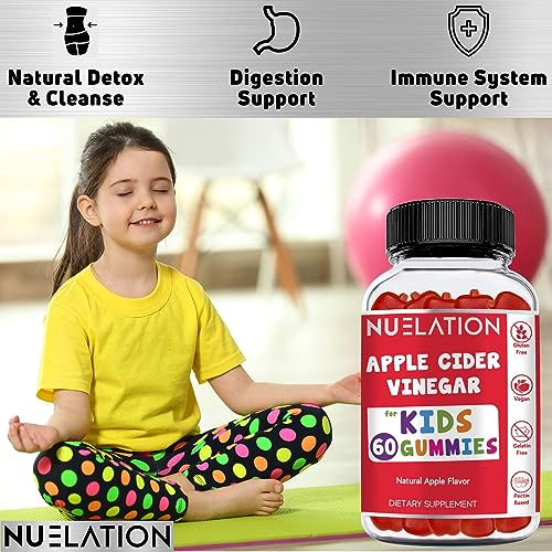 NUELATION Apple Cider Vinegar Gummies for Kids, 60 Servings. Gluten Free, Vegan and Gelatin NUELATIONBuy Supplements Australia