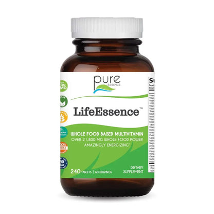 PURE ESSENCE LABS LifeEssence Multivitamin for Women and Men - Natural Herbal Supplement - Vitamin D, Vitamin D3, Vitamin B12 PURE ESSENCE LABS