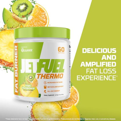 GAT SPORT JetFuel Tropic Thunderburst Thermo Powder for Fat Burning, ZumXR Caffeine GAT SPORTBuy Supplements Australia