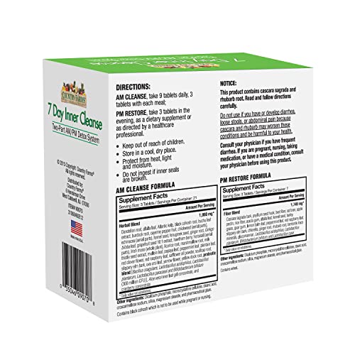 COUNTRY FARMS 7 Day Inner Cleanse, AM/PM Detox System, Detoxifying Herbs COUNTRY FARMSBuy Supplements Australia
