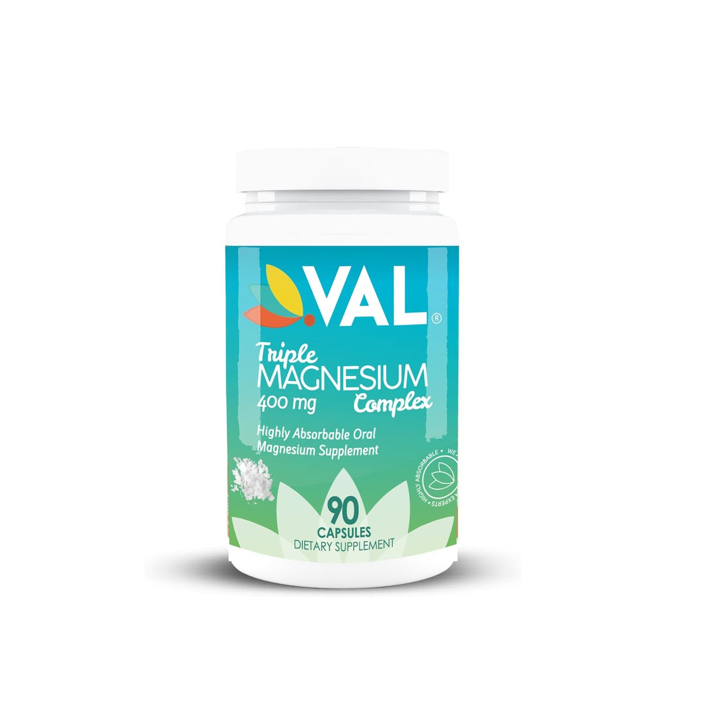 VAL Triple Magnesium Complex 400mg (Glycinate, Taurate & Citrate) for Muscle Relaxation, Sleep & Calm Energy, Vegan, Non-GMO, 90 Capsules VALBuy Supplements Australia