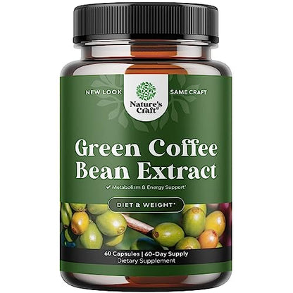 Pure Green Coffee Bean Extract Supplement – Best for Weight Loss Appetite Suppressant 