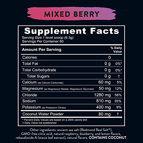 REDMOND Re-Lyte Hydration Electrolyte Mix (Mixed Berry) REDMONDBuy Supplements Australia