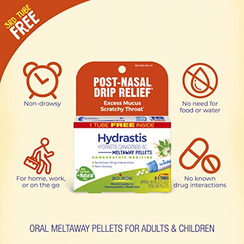 Boiron Hydrastis Canadensis 6C Homeopathic Medicine for Post-Nasal Drip Relief, Excess Mucus BoironBuy Supplements Australia