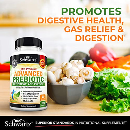 Prebiotics for Advanced Gut Health - Immune System Support & Dietary Fiber BioSchwartzBuy Supplements Australia