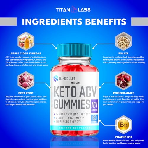(2 Pack) Slimsculpt Keto ACV Gummies, Slim Sculpt Keto ACV Gummies Advanced Weight Loss 1000MG Titan LabsBuy Supplements Australia