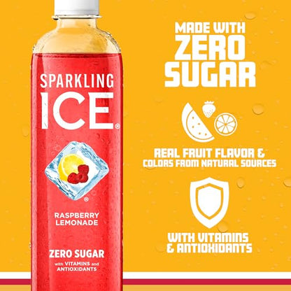Sparkling Ice, Raspberry Lemonade Sparkling Water, Zero Sugar Flavored Water Sparkling IceBuy Supplements Australia