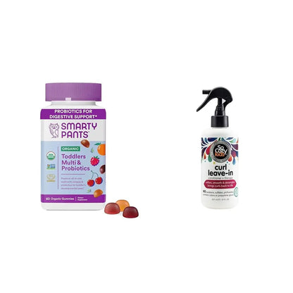 SmartyPants Organic Toddler Multivitamin Gummies & So Cozy Leave in Conditioner for Kids' Curly Hair, 60 Count SmartyPantsBuy Supplements Australia