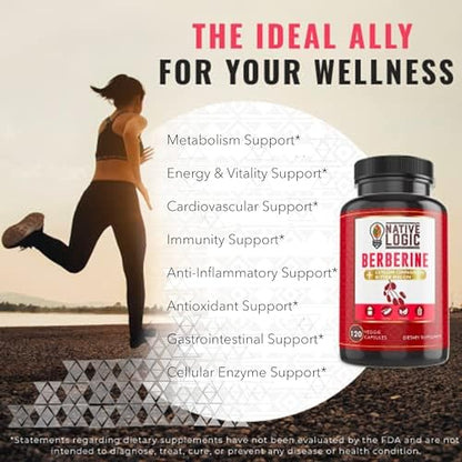 Native Logic Berberine HCL 1200mg with Ceylon Cinnamon, Bitter Melon, and Green Tea Native LogicBuy Supplements Australia
