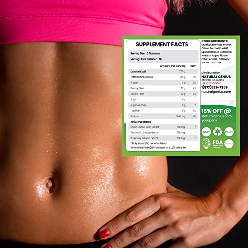 Fat Burning Gummies Pure Extract Garcinia Cambogia, Green Coffee, Raspberry Ketones NATURALGENIUSBuy Supplements Australia
