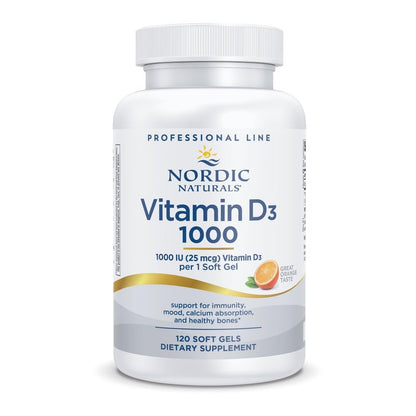 Nordic Naturals Pro Vitamin D3 1000, Orange - 120 Mini Soft Gels - 1000 IU Vitamin D3 - Supports Healthy Bones, Mood & Immune System Function - Non-GMO - 120 Servings Nordic NaturalsBuy Supplements Australia