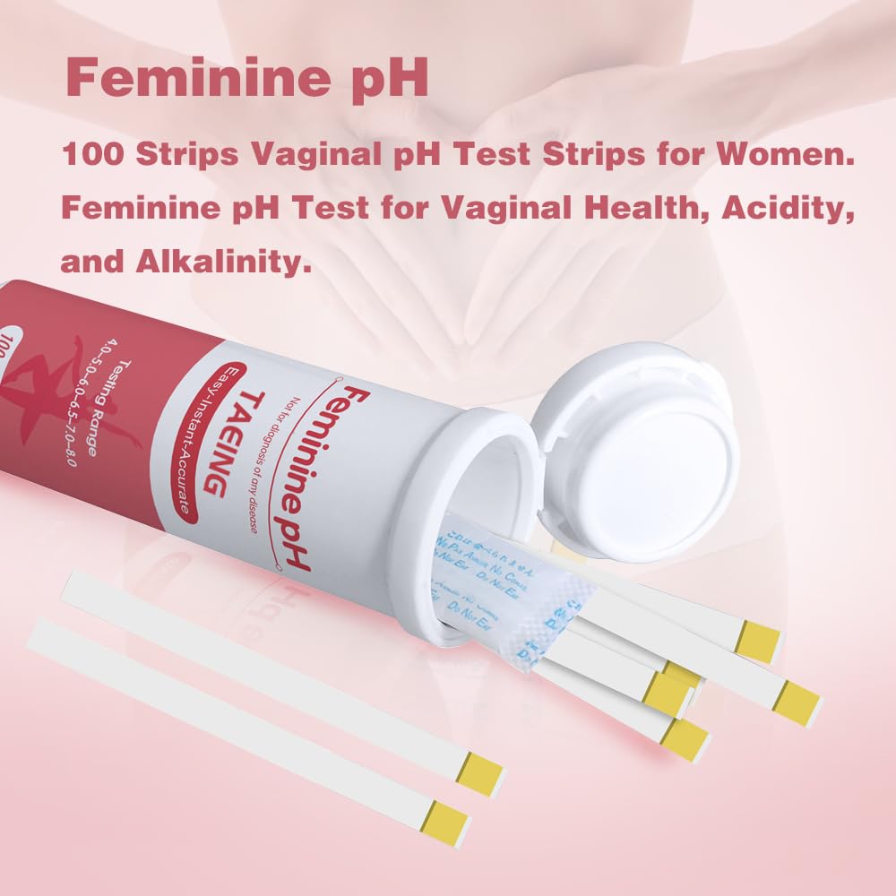 TAEING Vaginal Health pH Test Strips, 100pcs Feminine pH Test for Women, pH-Balance Monitor My StoreBuy Supplements Australia