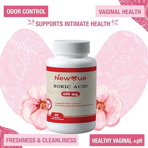 NewVue Boric Acid Vaginal Suppositories - 100% Pure Made in USA - Intimate Health Support (30 Count) NewVueBuy Supplements Australia