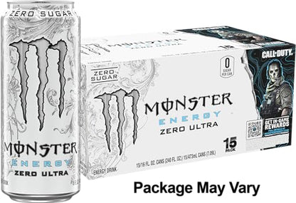 Monster Energy Zero Ultra, Sugar Free Energy Drink, 16 Ounce (Pack of 15) Monster EnergyBuy Supplements Australia