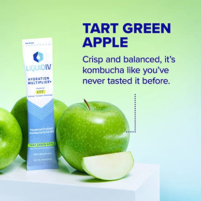 Liquid I.V. Hydration Multiplier + Probiotic Kombucha - Tart Green Apple - Hydration Powder Liquid I.V.Buy Supplements Australia