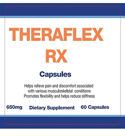 Theraflex RX® Capsules for Relief of Joint & Muscle Discomfort, Mobility and Healthy Inflammation Response with Patented Curcuwin® Turmeric Extract, Boswellia, Ashwaganda, 60 Capsules Theraflex RXBuy Supplements Australia