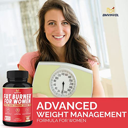 Fat Burner for Women, 9-in-1 Powerful Blend of Apple Cider Vinegar, Green Tea, Garcinia Cambogia BMVINVOLBuy Supplements Australia