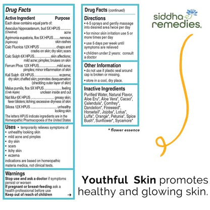 Siddha Remedies Youthful Skin Cell Salts Flower Essences for Dry Itchy Skin, Acne Pimples, Scar Removal SiddhaBuy Supplements Australia