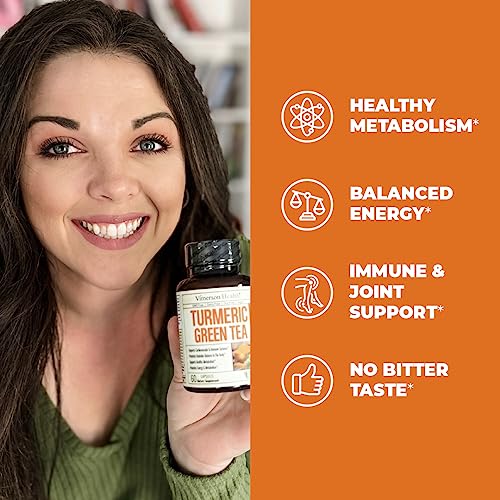 Green Tea Extract Capsules - Green Tea Supplement with Organic Turmeric Curcumin Vimerson HealthBuy Supplements Australia