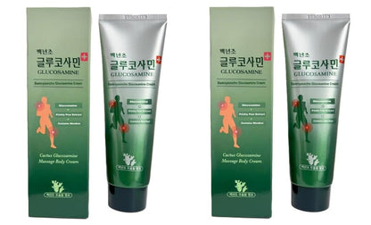 Baeknyencho Glucosamine Body Massage Cream 150ml x 2 EA. Fragrance-Free & Paraben Free. Natural Gel for Massage Therapy GenericBuy Supplements Australia